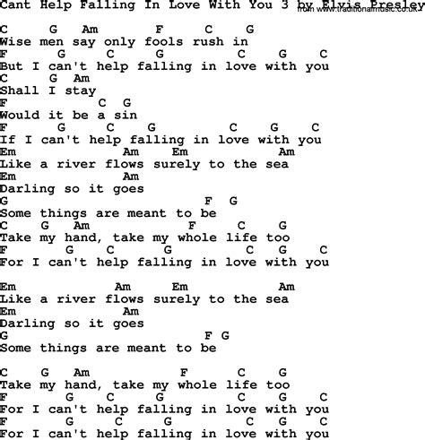 can't falling in love with you lyrics